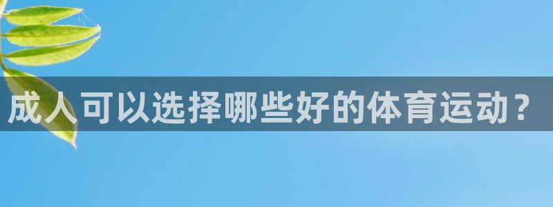 成人可以选择哪些好的体育运动？